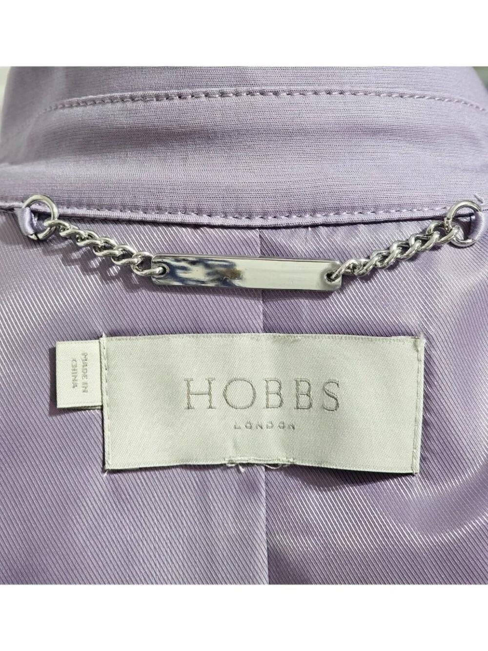 NWOT Hobbs London Women's Lavender Saskia Double-Breasted Trench Coat Sz 10 3299 - Picture 8 of 16